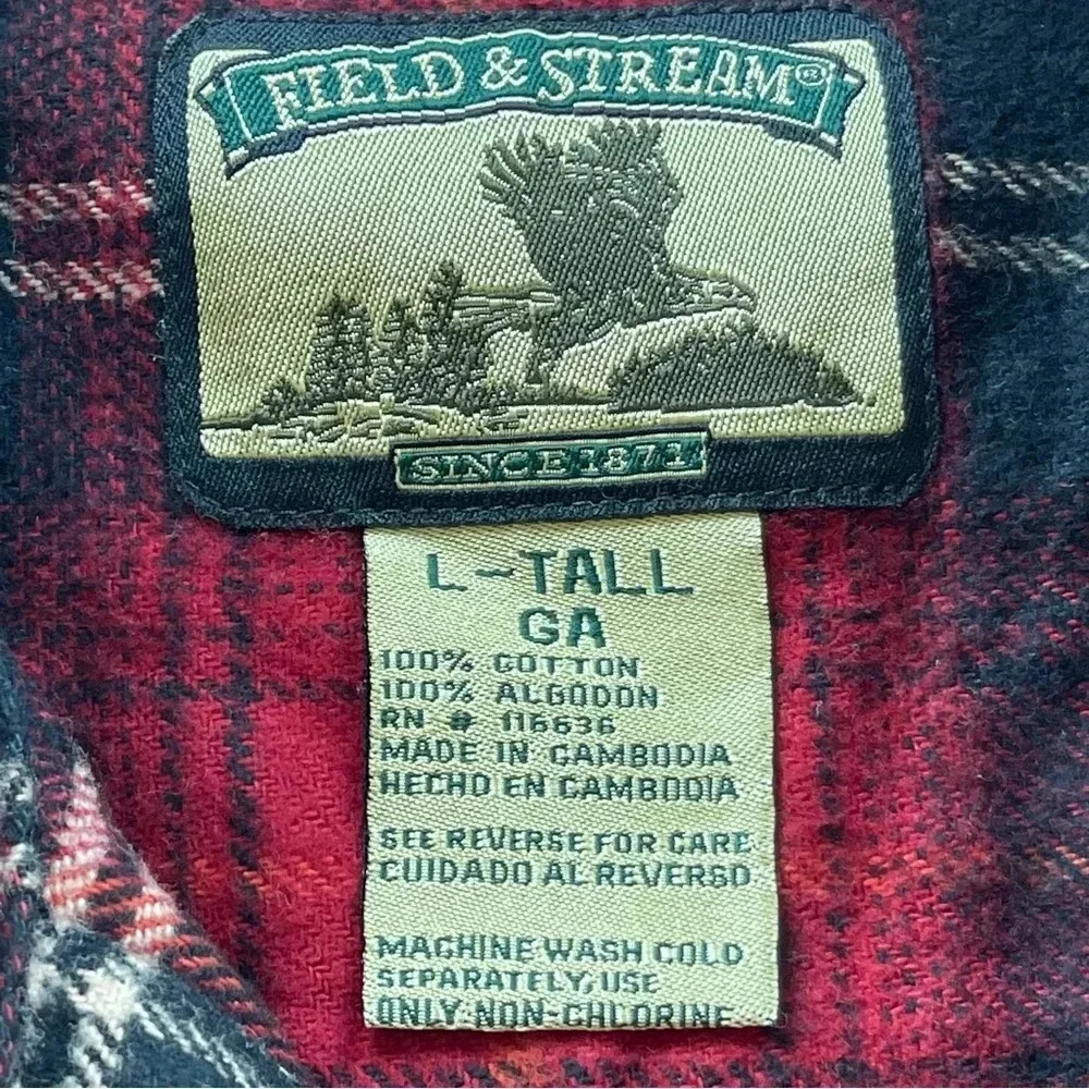 Fiel & Stream Plaid Shirt L-Tall - Picture 9 of 10